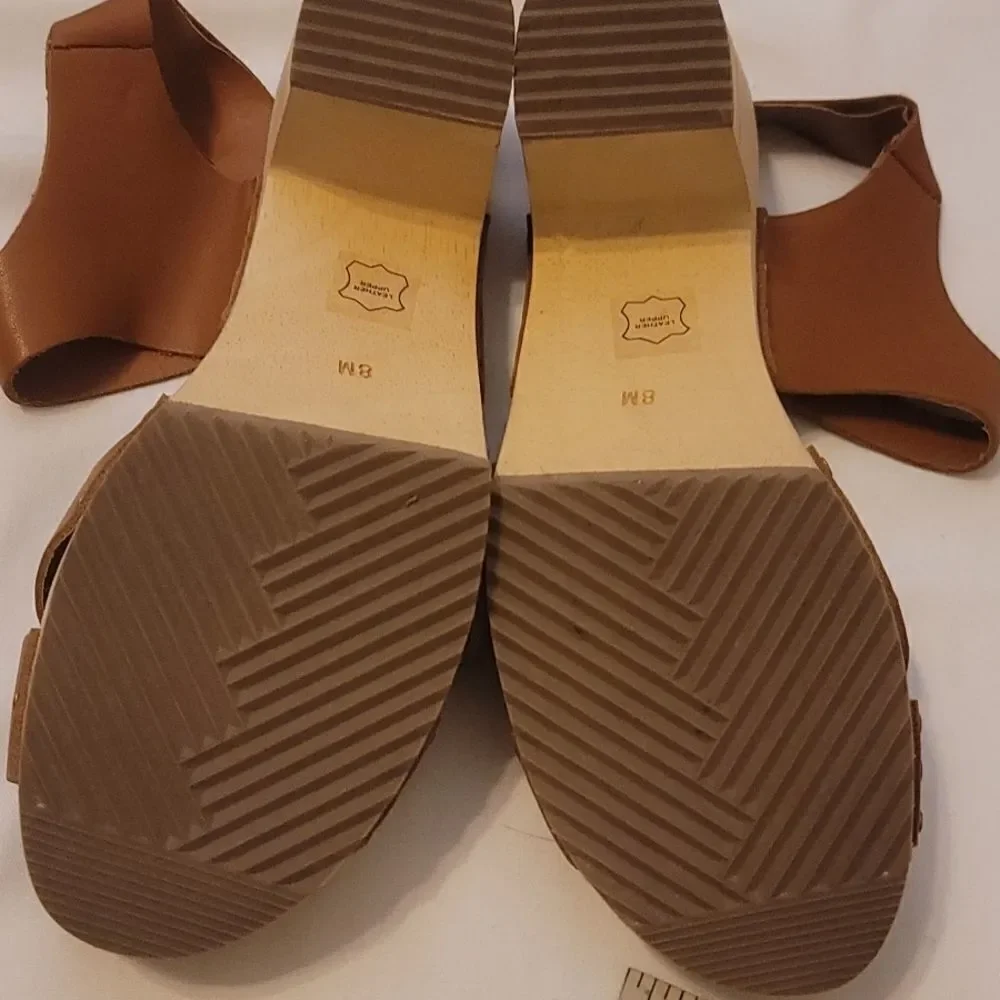 Loft leather wooden platforms size 8‎